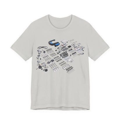 Engine Parts Blueprint T-Shirt