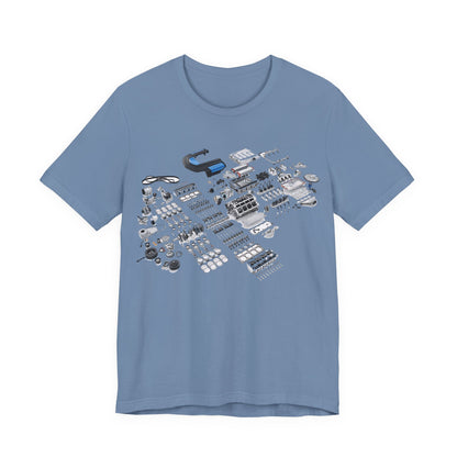 Engine Parts Blueprint T-Shirt