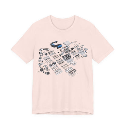 Engine Parts Blueprint T-Shirt