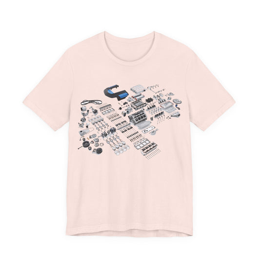 Engine Parts Blueprint T-Shirt