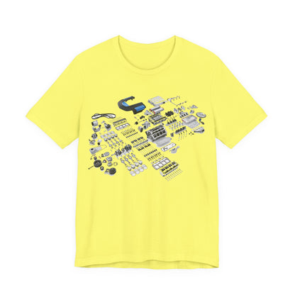 Engine Parts Blueprint T-Shirt