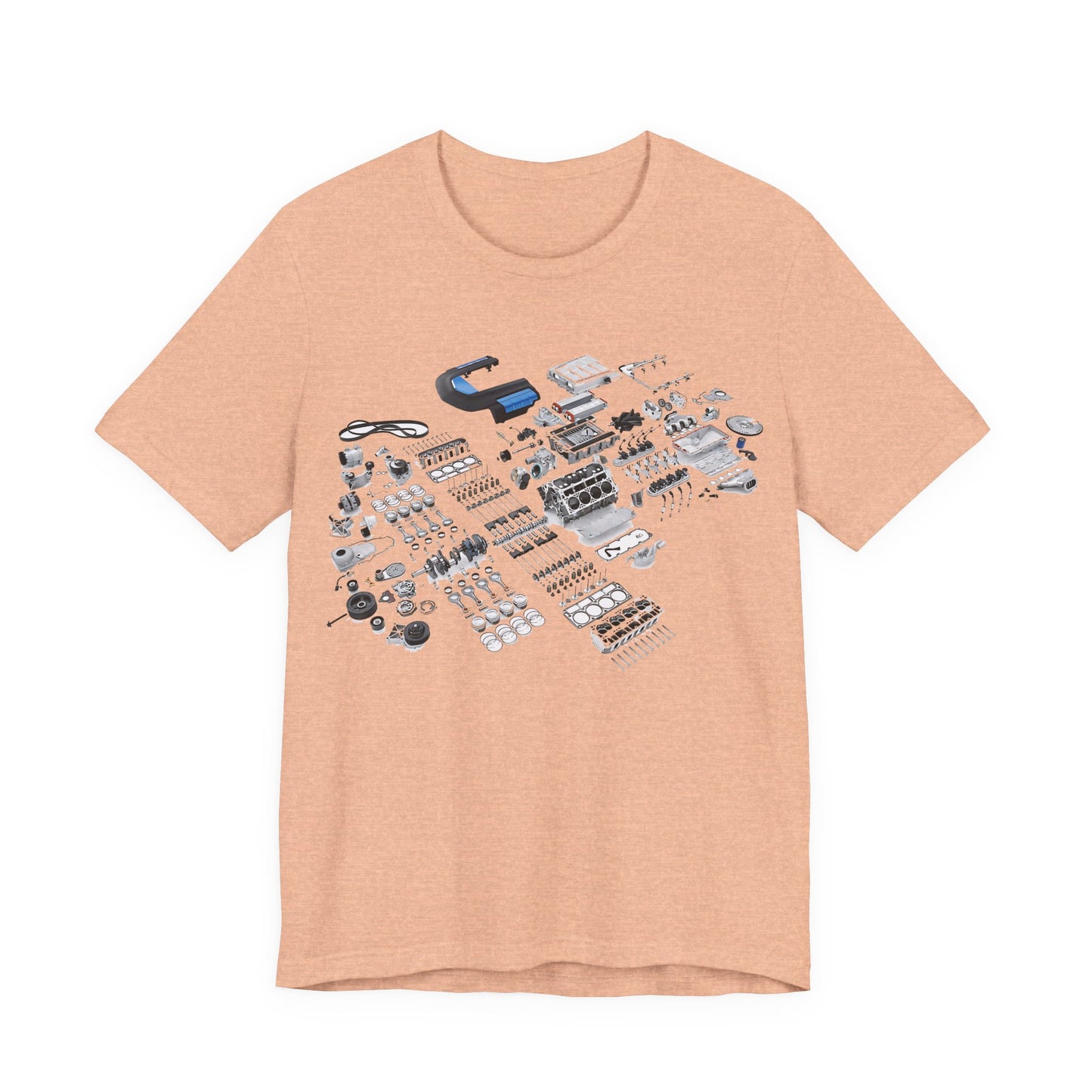 Engine Parts Blueprint T-Shirt