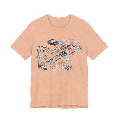 Engine Parts Blueprint T-Shirt