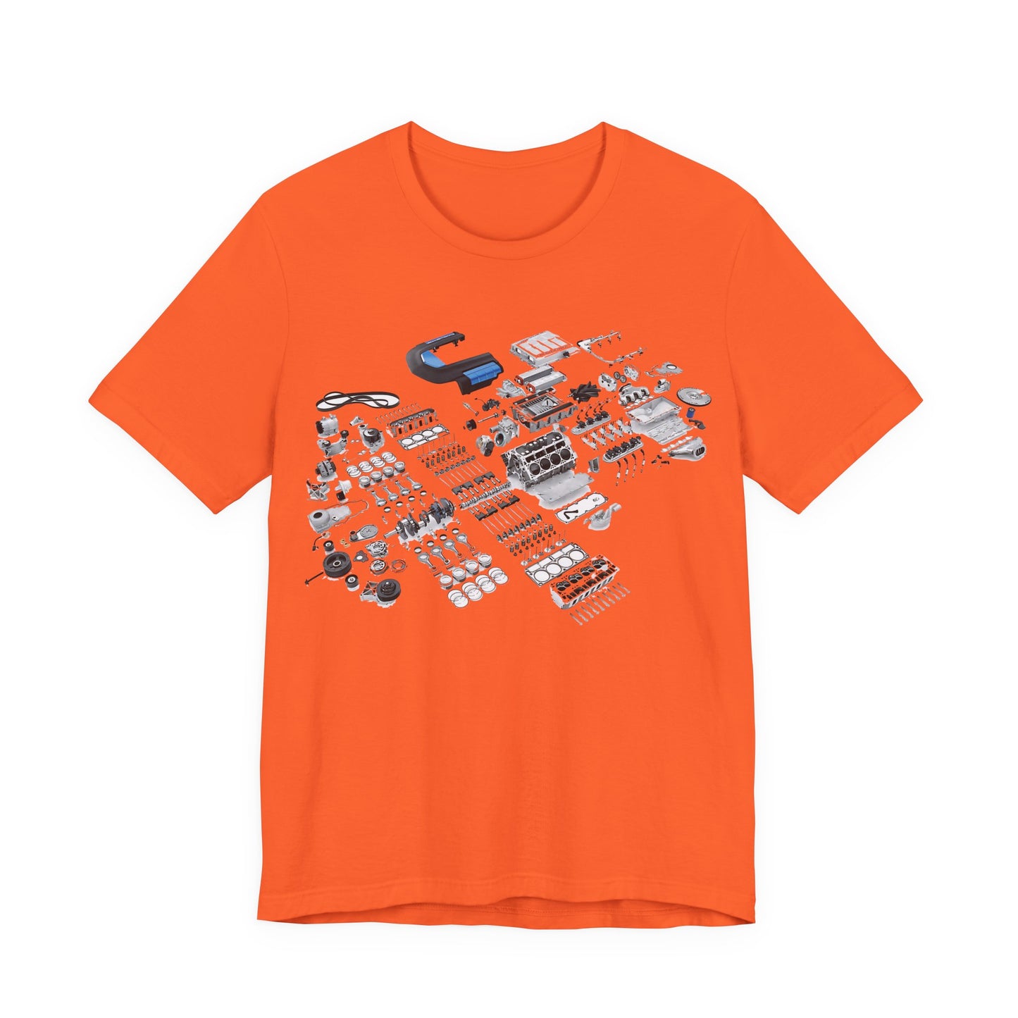Engine Parts Blueprint T-Shirt