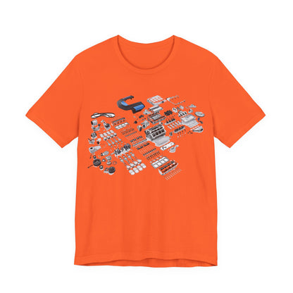 Engine Parts Blueprint T-Shirt